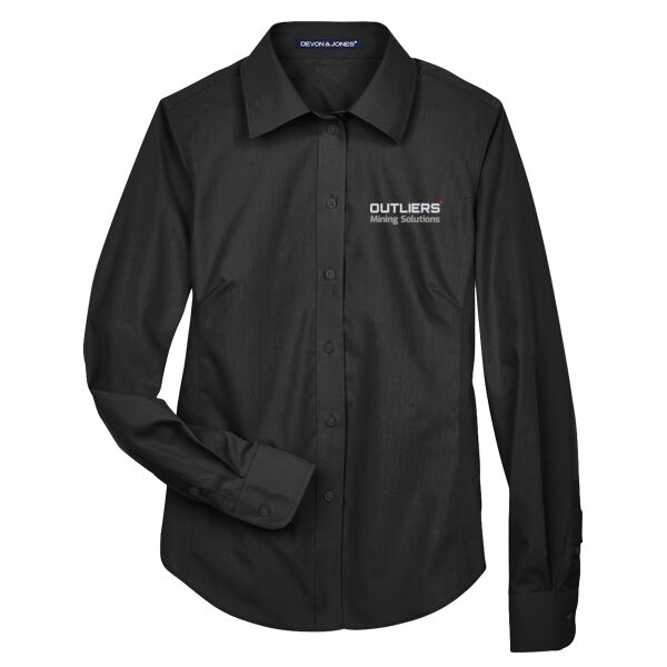 Embroidered Women's Woven Dress Shirt  Thumbnail