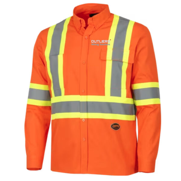Embroidered Hi-Vis Bright Long-Sleeved Safety Shirt Thumbnail