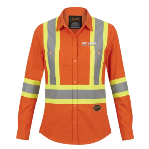 Embroidered Women’s Long Sleeved Safety Shirt Thumbnail