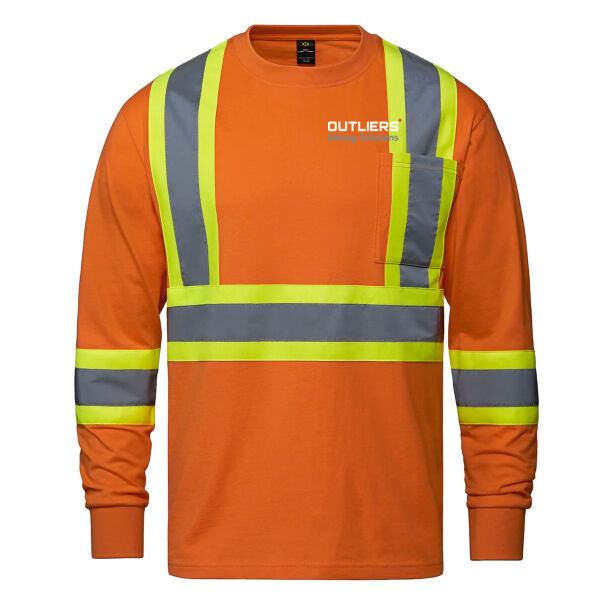 Cotton Long Sleeve Hi-Vis T-Shirt  Thumbnail