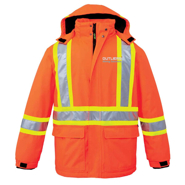 Embroidered Hi-Vis Insulated Parka w/ Detachable Hood Thumbnail